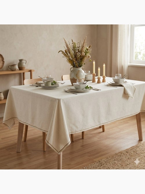 Nappe rectangle feston en jute Linna - Kiabi