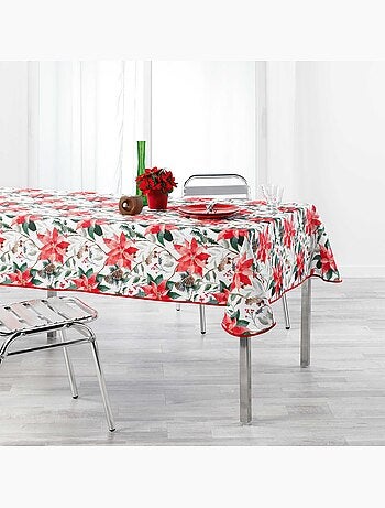 Nappe rectangle fleurie rosière