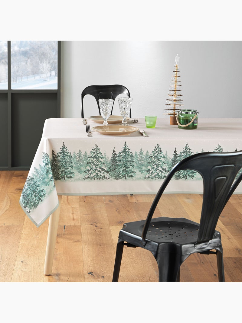Nappe rectangle Foret de sapin Beige - Kiabi