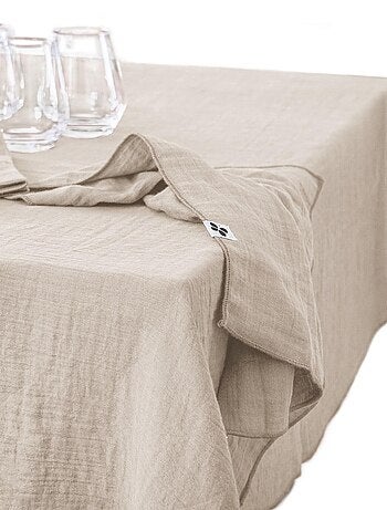 Nappe rectangle gaze de coton Gaia