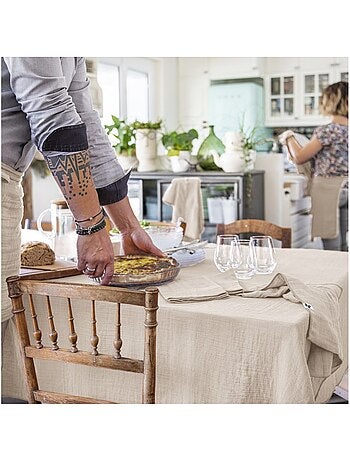 Nappe rectangle gaze de coton Gaia