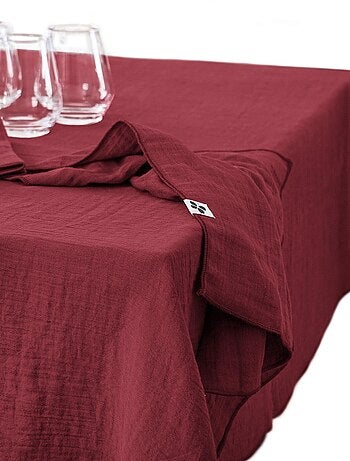 Nappe rectangle gaze de coton Gaia