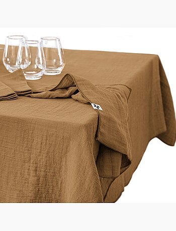 Nappe rectangle gaze de coton Gaia