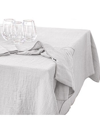 Nappe rectangle gaze de coton Gaia