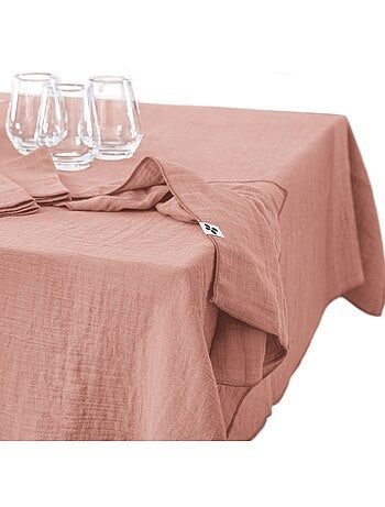 Nappe rectangle gaze de coton Gaia