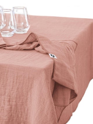 Nappe rectangle gaze de coton Gaia