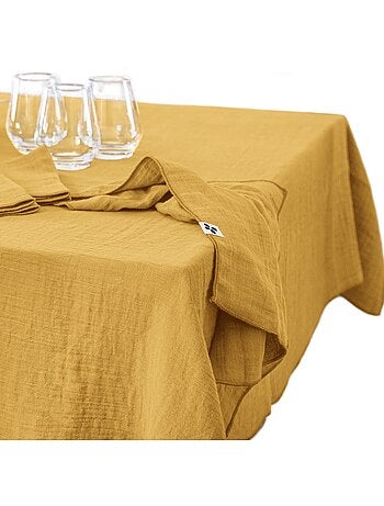 Nappe rectangle gaze de coton Gaia