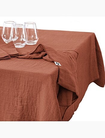 Nappe rectangle gaze de coton Gaia