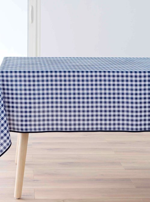 Nappe Rectangle Infroissable Vichy Bleu Antitache - Kiabi