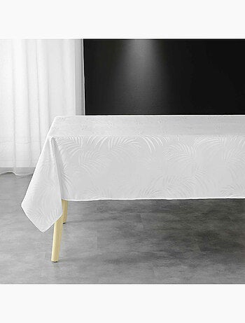 Nappe rectangle jacquard plumette antitache