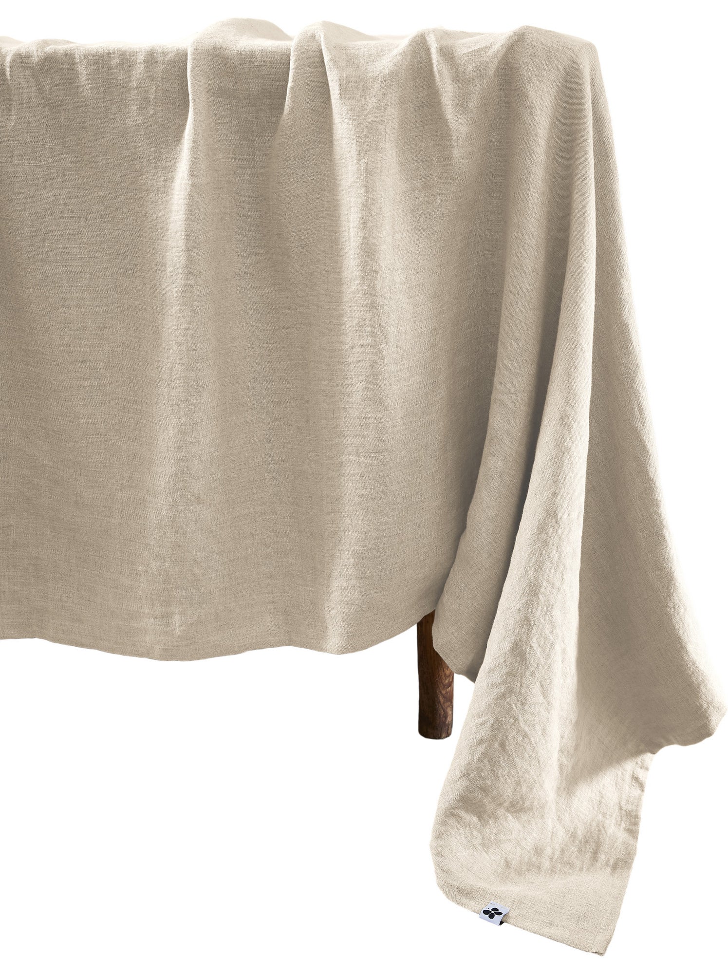 Nappe rectangle – lin lavé français luxe - soline - Beige naturel