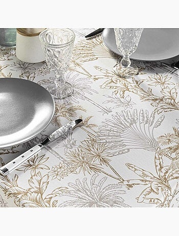 Nappe rectangle polyester imprime canarie