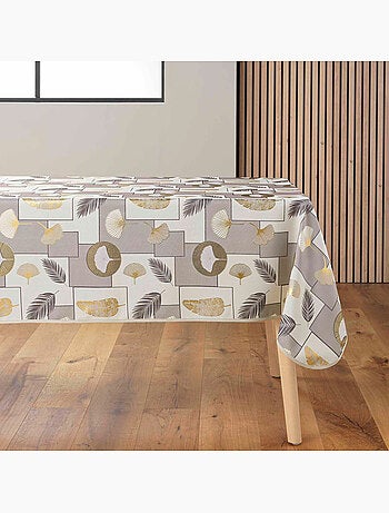 Nappe rectangle polyester imprimé métallisé