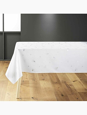 Nappe rectangle polyester imprime metallise