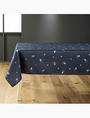 Nappe rectangle polyester imprime metallise