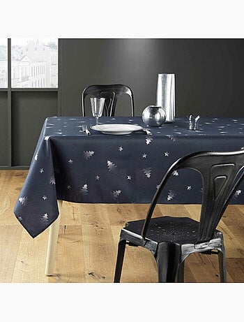 Nappe rectangle polyester imprime metallise
