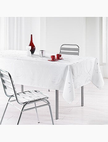 Nappe rectangle polyester imprimé metallisé Bully