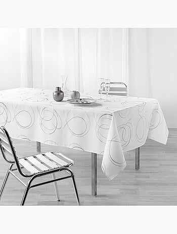 Nappe rectangle polyester imprimé metallisé Bully