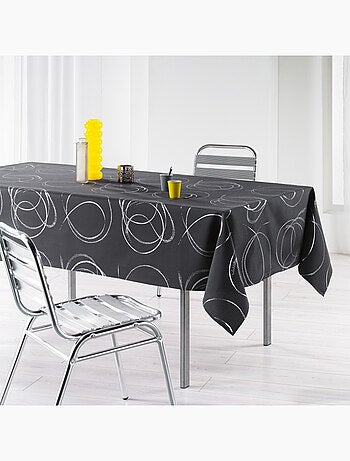 Nappe rectangle polyester imprimé metallisé Bully