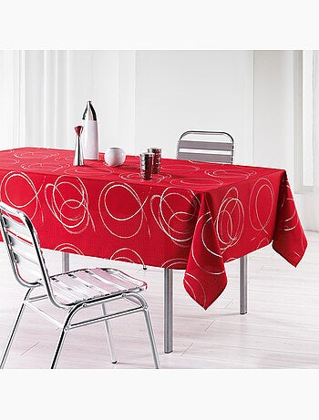 Nappe rectangle polyester imprimé metallisé Bully