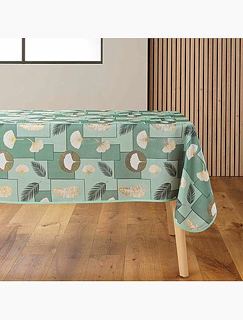 Nappe rectangle polyester imprimé métallisé