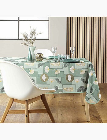 Nappe rectangle polyester imprimé métallisé
