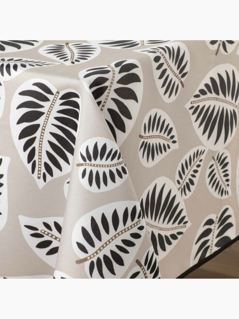 Nappe rectangle polyester imprime Noir - Kiabi
