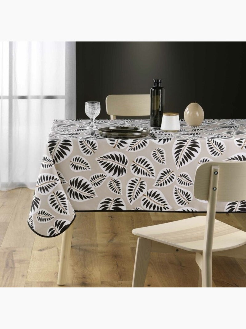 Nappe rectangle polyester imprime Noir - Kiabi