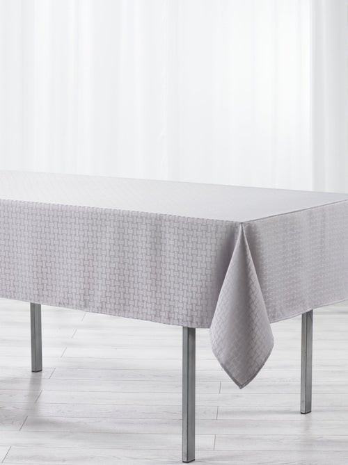 Nappe rectangle polyester Jacquard Damasse Maillon Rouge 140 x 300 cm - Kiabi