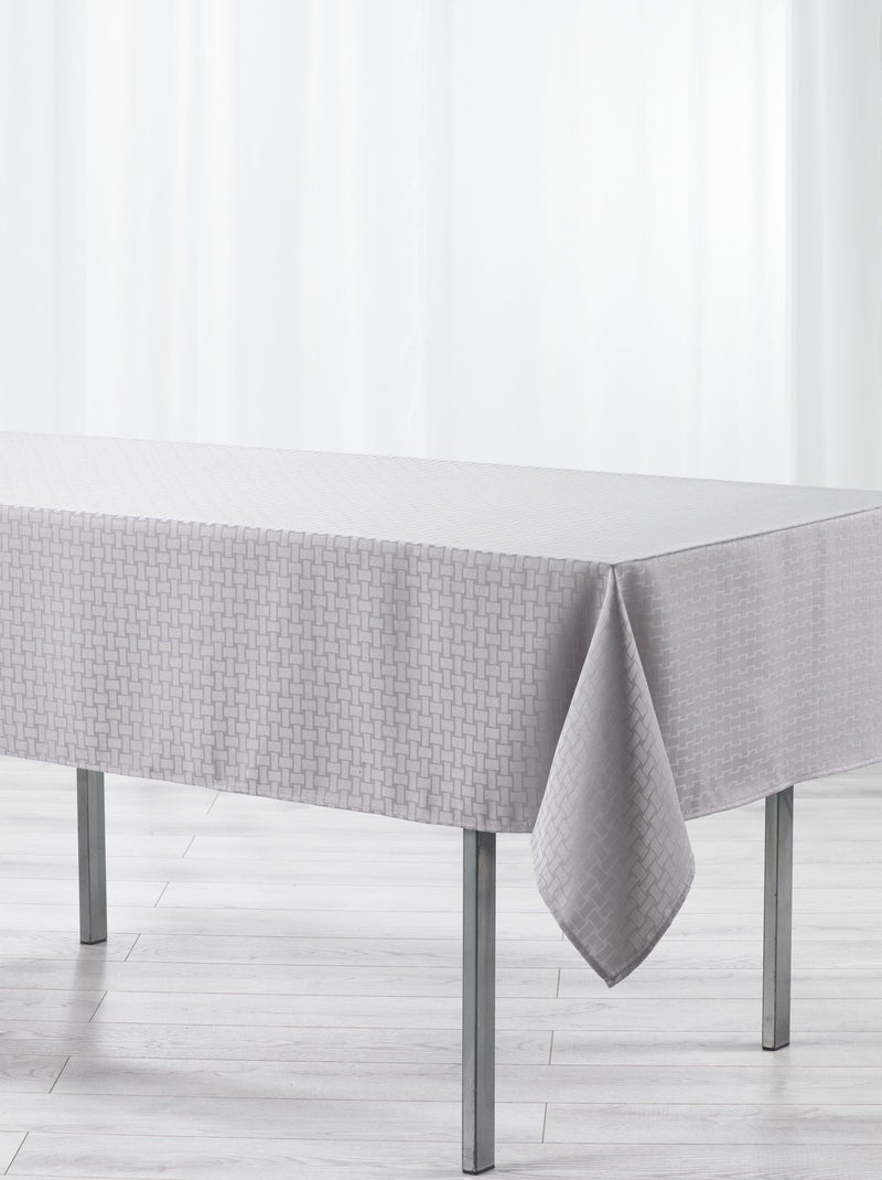 Nappe rectangle polyester Jacquard Damasse Maillon Rouge 140 x 300 cm Rouge - Kiabi