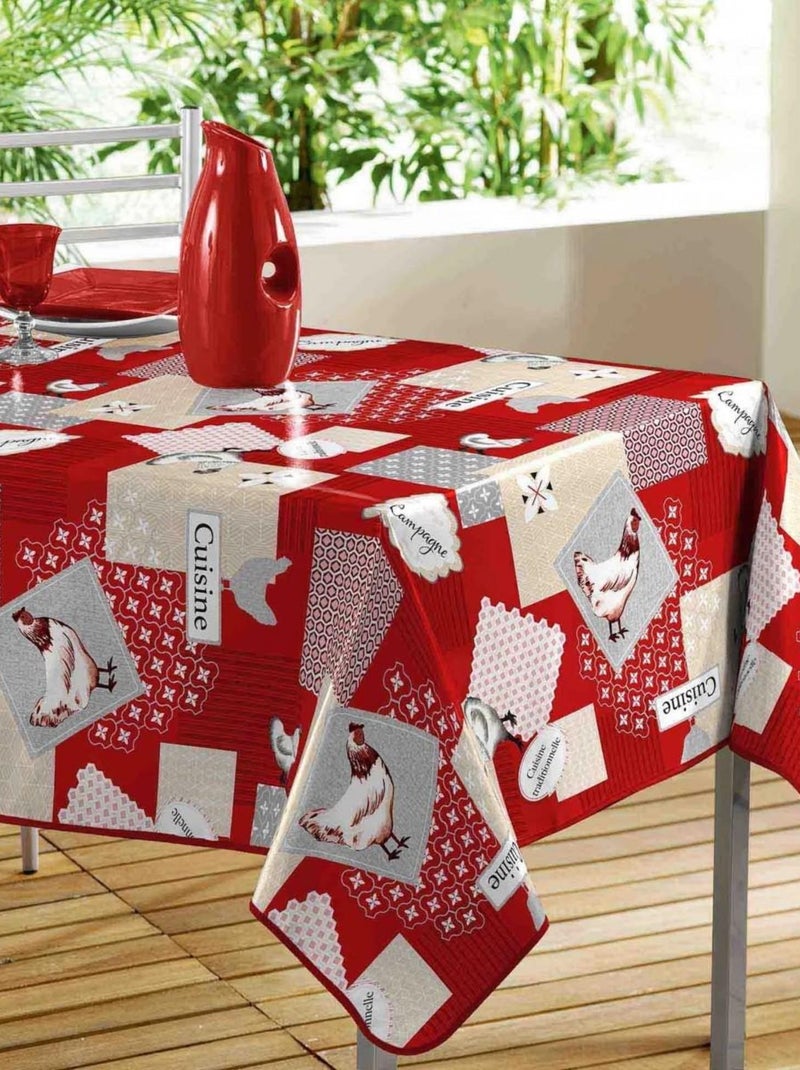 Nappe rectangle PVC Galipi Rouge - Kiabi