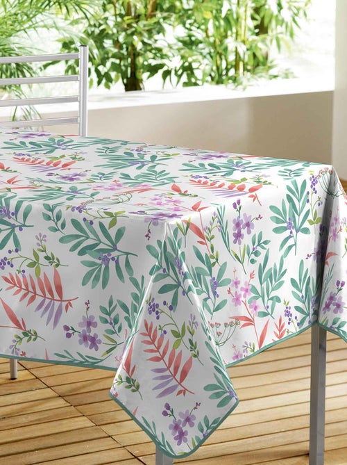 Nappe rectangle PVC Herbella blanc 140 x 240 cm - Kiabi