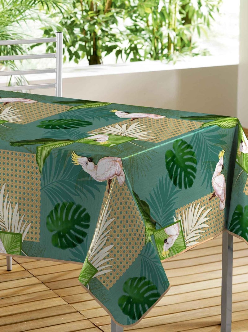 Nappe rectangle PVC Perroquet Cacatoes Vert - Kiabi