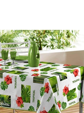 Nappe rectangle PVC Salvador blanc
