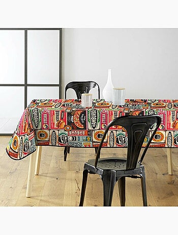 Nappe Rectangulaire 140 x 240 cm PVC Imprimé Americano – Esprit Diner Rétro