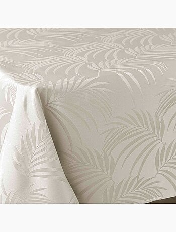 Nappe rectangulaire 140x240 antitache jacquard plumette