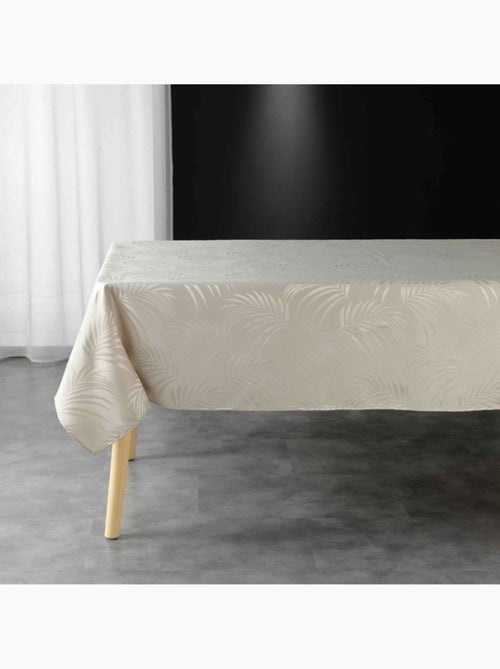 Nappe rectangulaire 140x240 antitache jacquard plumette - Kiabi