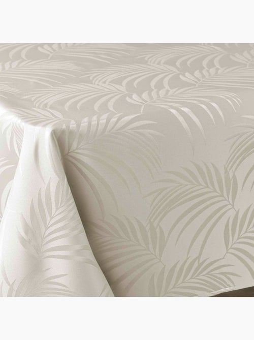 Nappe rectangulaire 140x240 antitache jacquard plumette - Kiabi