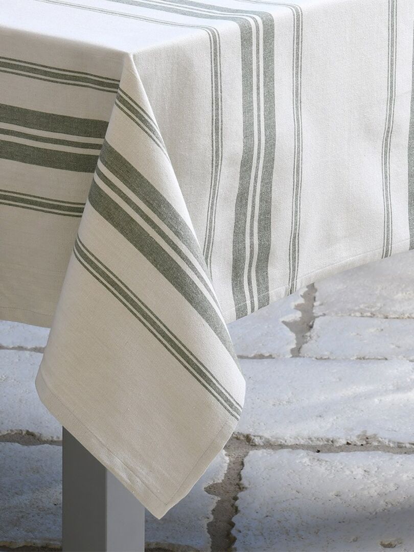 Nappe rectangulaire 140x240 cm Chaumont naturel coton Blanc - Kiabi