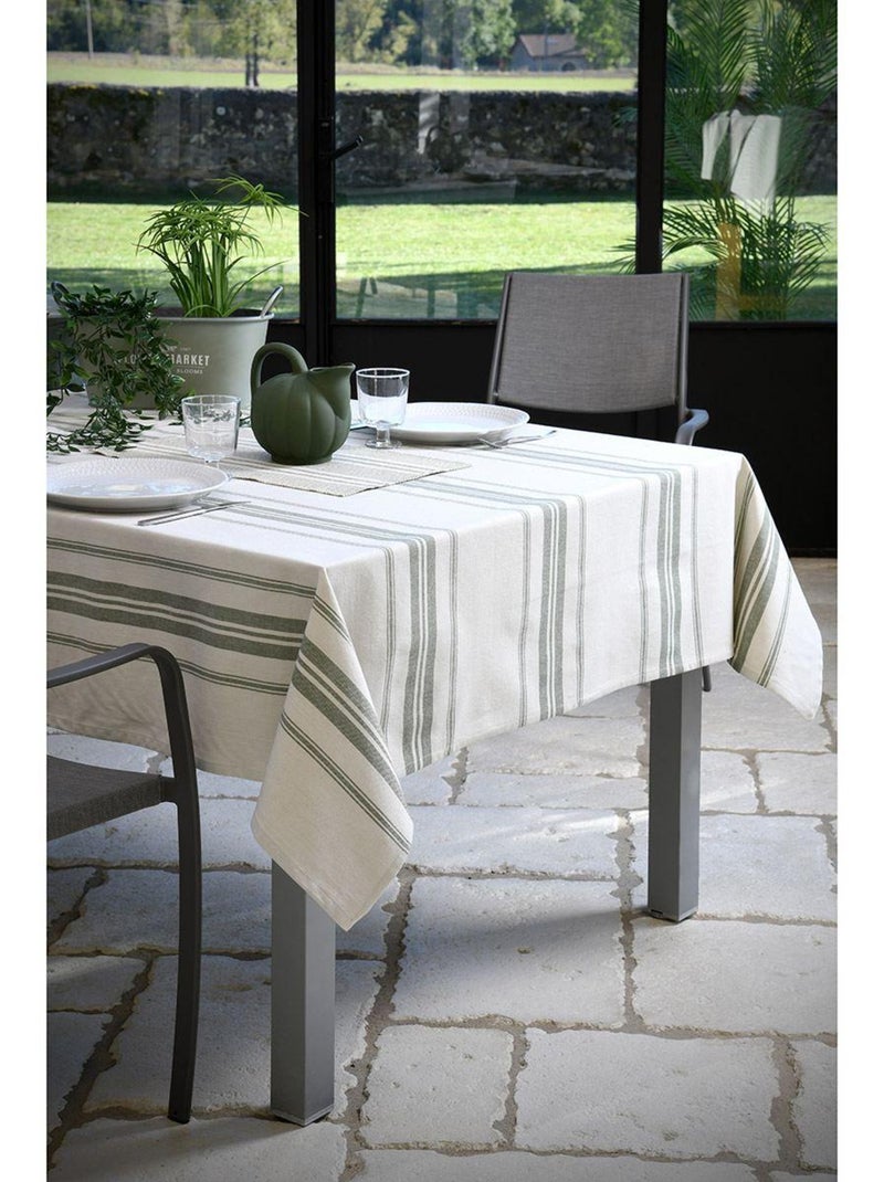 Nappe rectangulaire 140x240 cm Chaumont naturel coton Blanc - Kiabi