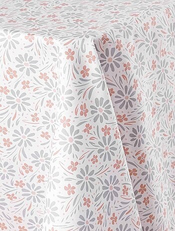 Nappe rectangulaire 140x240 cm Florelle taupe microfibre