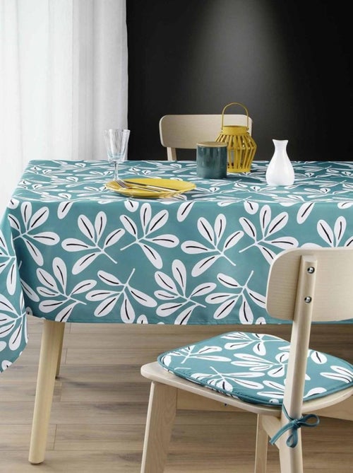 Nappe rectangulaire 140x240 cm Sandy bleu microfibre - Kiabi