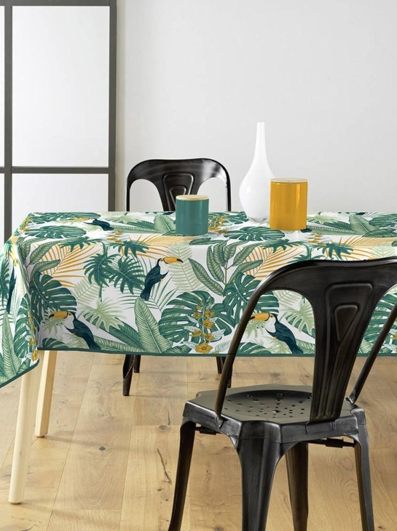 Nappe rectangulaire 140x240 cm Textilia Guyana Vert - Kiabi