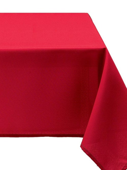 Nappe rectangulaire 140x240 cm uni rouge - Kiabi