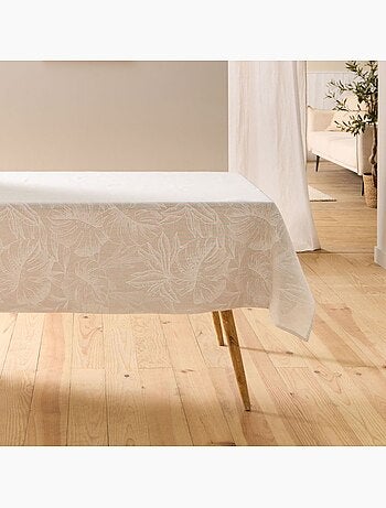 Nappe rectangulaire 140x240 imprimé effet lin lorenza