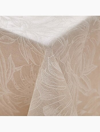 Nappe rectangulaire 140x240 imprimé effet lin lorenza