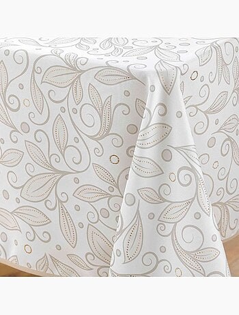 Nappe rectangulaire 145x240 antitache imprimé métallisé