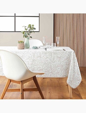 Nappe rectangulaire 145x240 antitache imprimé métallisé