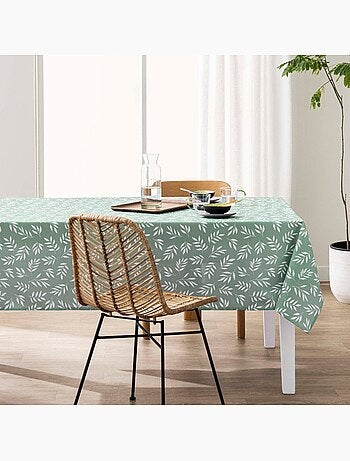 Nappe rectangulaire 145x240 antitache milova vert sauge