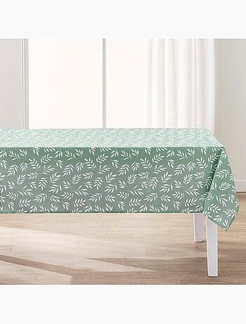 Nappe rectangulaire 145x240 antitache milova vert sauge
